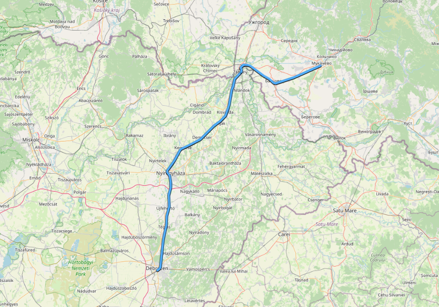 The trip on the TrainLog website