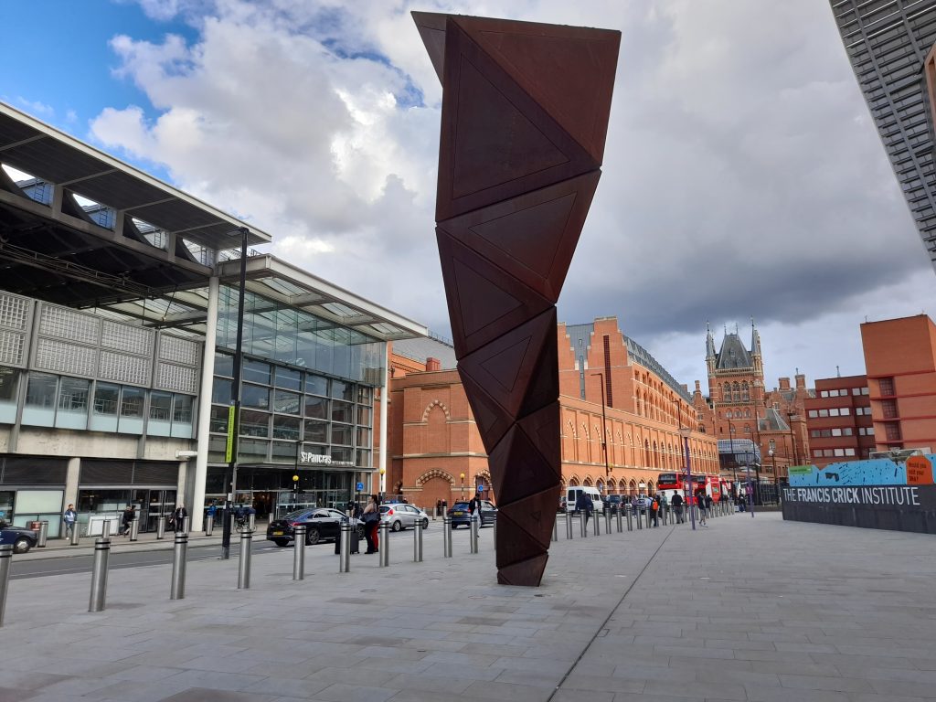 West side entrance into St Pancras station, a short walk from Euston