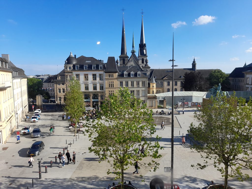 Views from the top floor of Monoprix